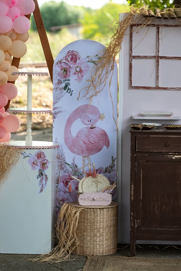decorative ideas lovely girly baptism flamingo theme_12