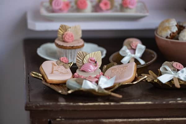 decorative ideas lovely girly baptism flamingo theme_14